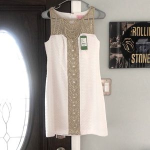 White and gold Lily Pulitzer dress